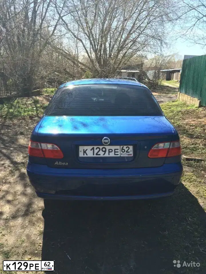 Фото автомобиля FIAT ALBEA, 2007 — госномер К129РЕ62. Цвет: СИНИЙ ТЕЗЕЙ