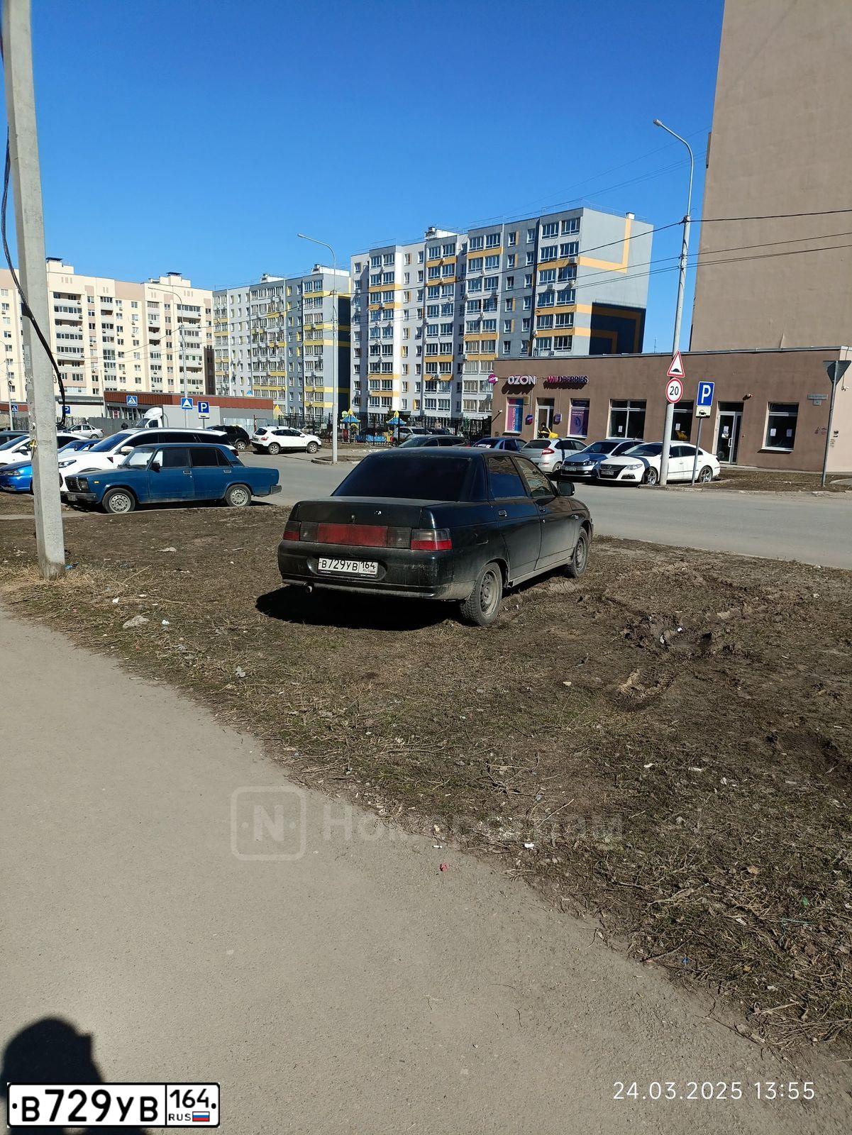 Фото автомобиля LADA 2110 LADA, 2003 — госномер В729УВ164. Цвет: ГРАФИТОВЫЙ МЕТАЛЛИК/ЧЕРНЫЙ