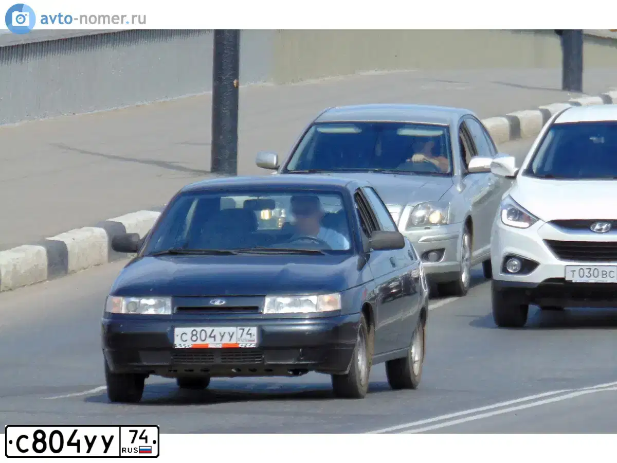 Фото автомобиля LADA 2110, 2006 — госномер С804УУ74. Цвет: ЧЕРНЫЙ