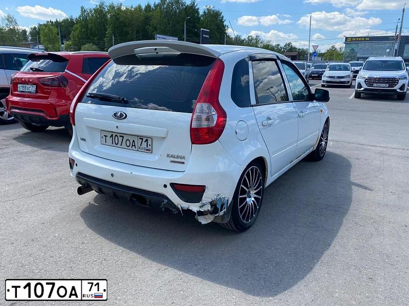 Фото автомобиля LADA 2192 KALINA, 2015 — госномер Т107ОА71. Цвет: Белый