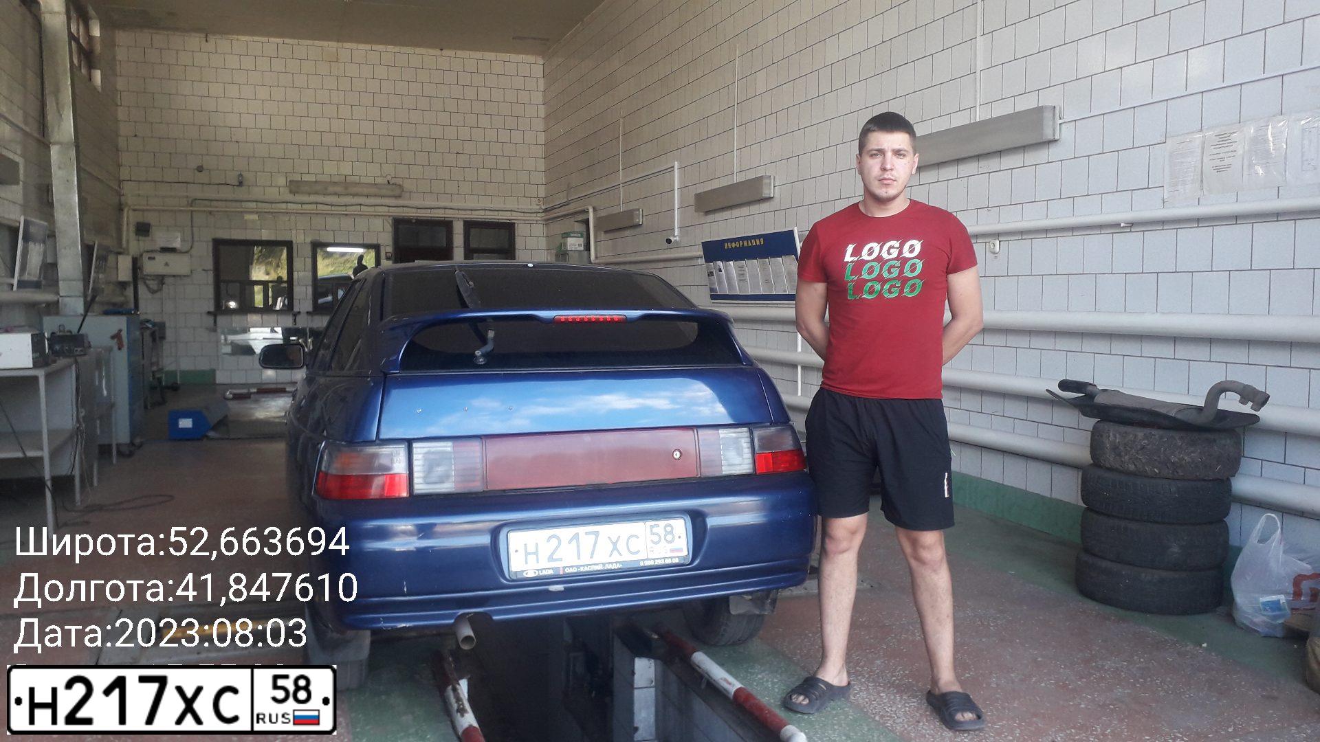 Фото автомобиля LADA 2112, 2005 — госномер Р403КУ68. Цвет: СИНИЙ