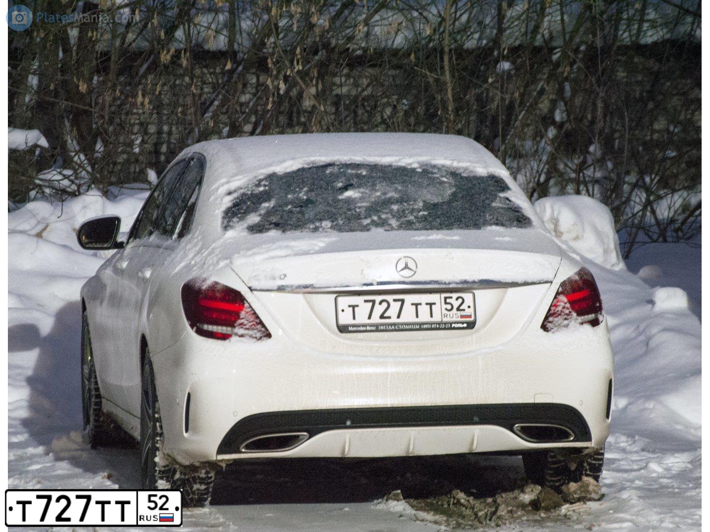 Фото автомобиля MERCEDES C-KLASSE, 2014 — госномер Т727ТТ52. Цвет: БЕЛЫЙ