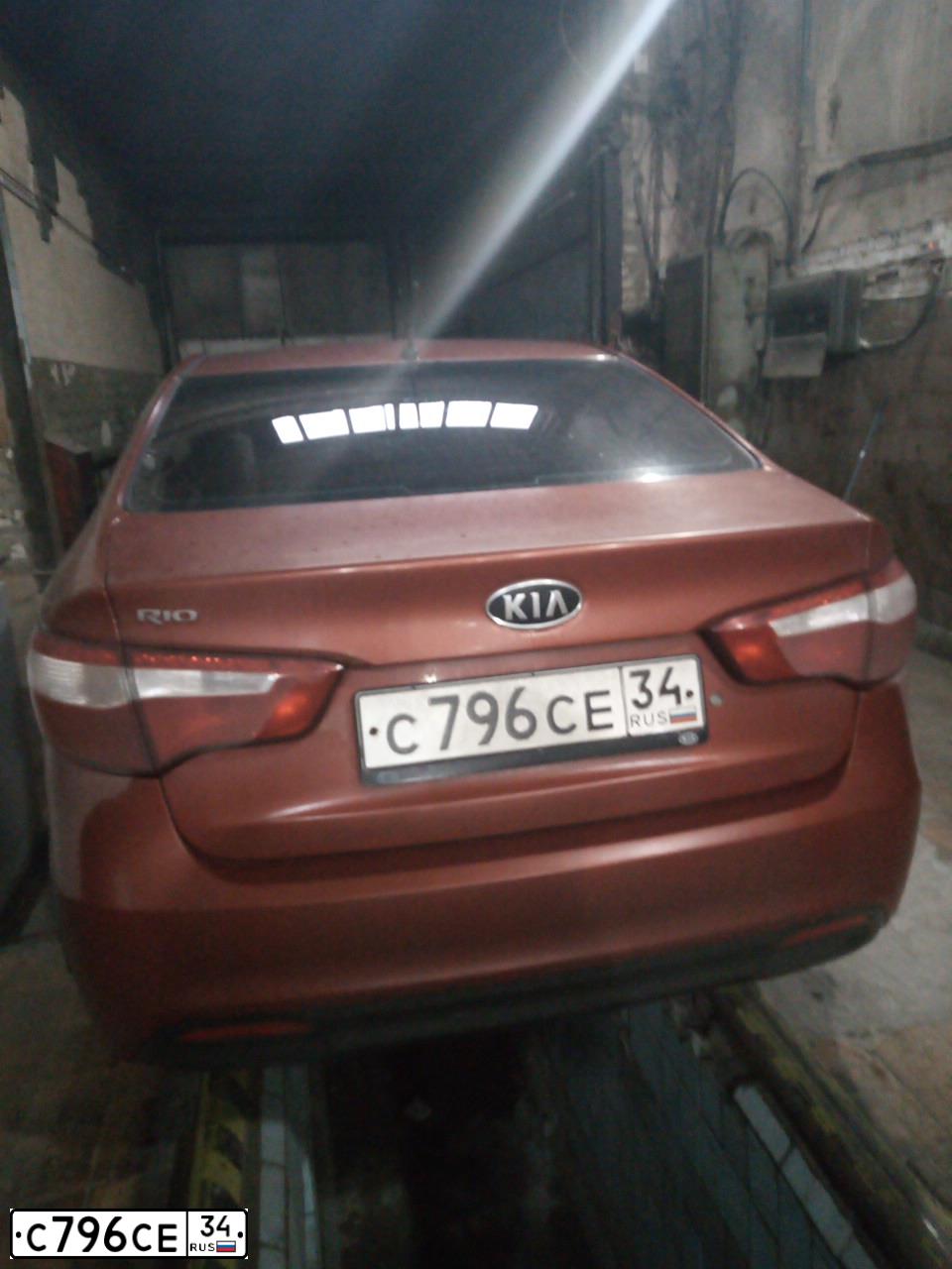 Фото автомобиля KIA RIO, 2012 — госномер С796СЕ34. Цвет: КРАСНЫЙ