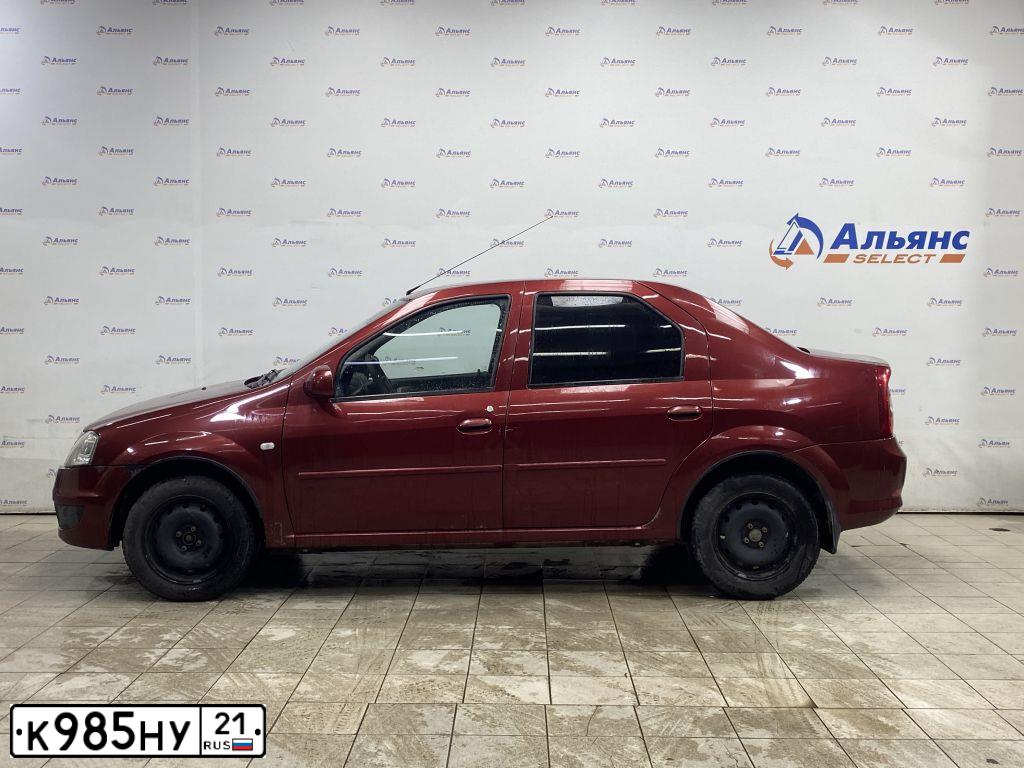 Фото автомобиля RENAULT LOGAN, 2011 — госномер К985НУ21. Цвет: Красный