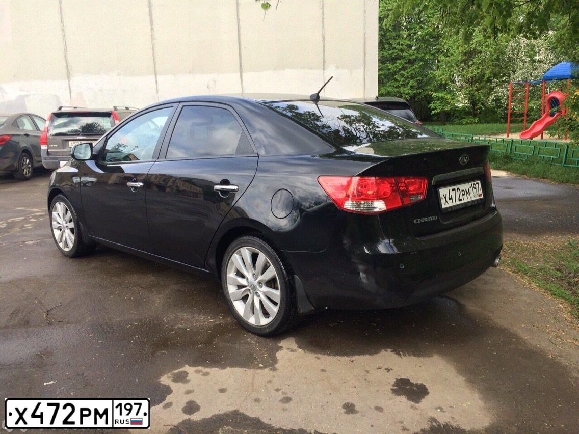 Фото автомобиля KIA CERATO, 2011 — госномер Х472РМ197. Цвет: ЧЕРНЫЙ