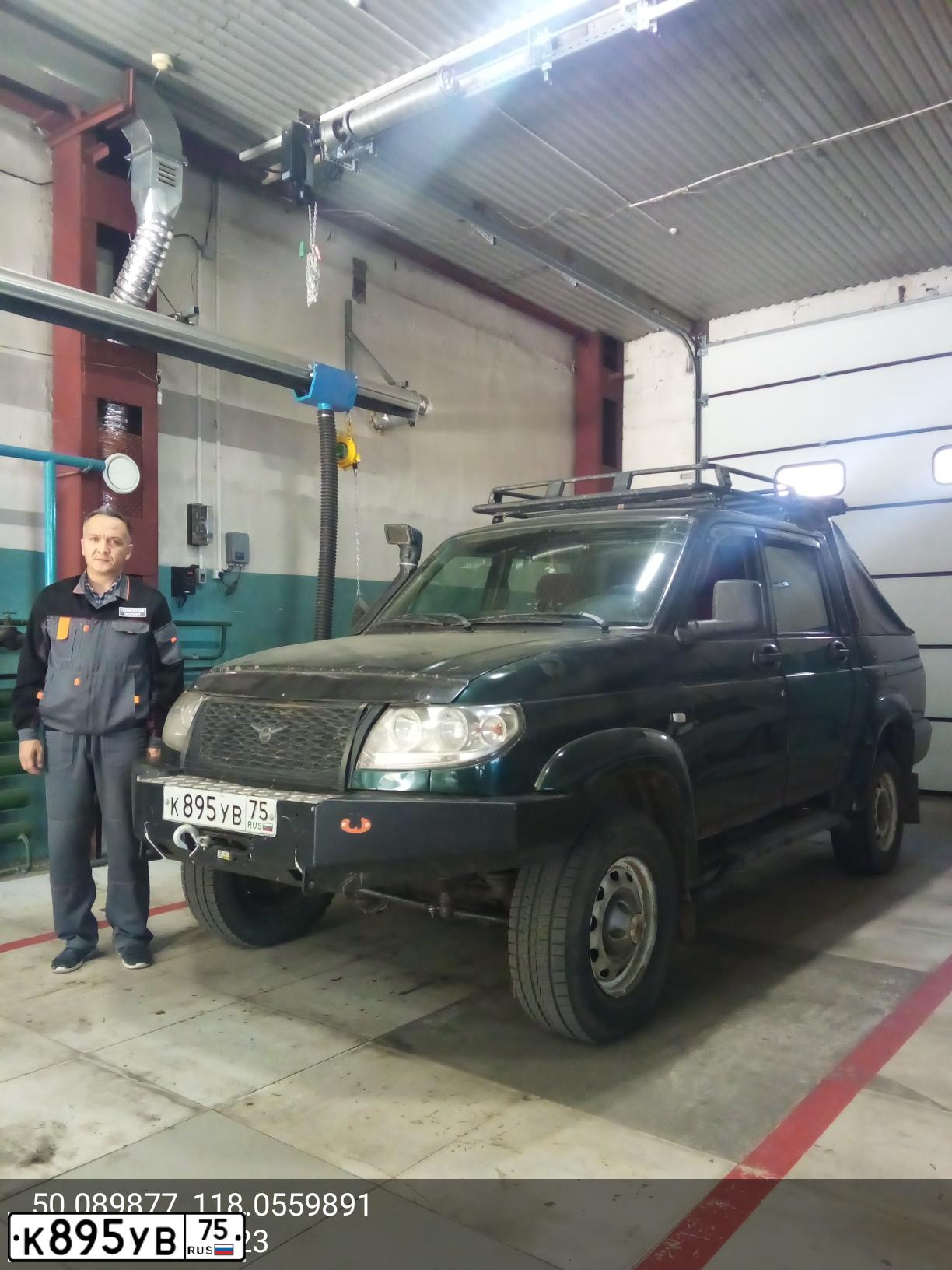 Фото автомобиля УАЗ 23632, 2012 — госномер Н498СУ75. Цвет: ЗЕЛЕНЫЙ