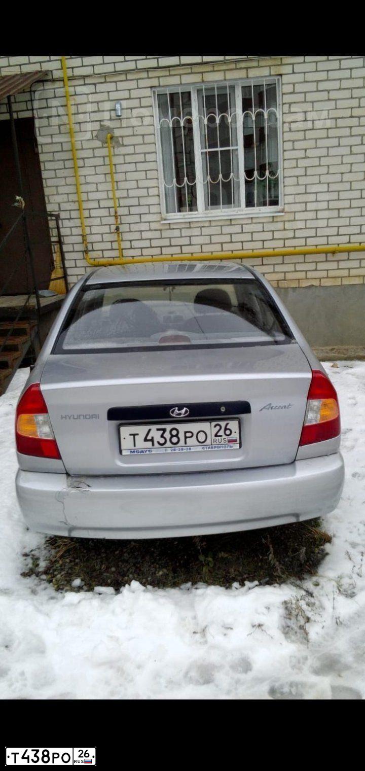 Фото автомобиля TAGAZ Z ACCENT, 2007 — госномер С345МУ05. Цвет: СЕРЕБРИСТЫЙ