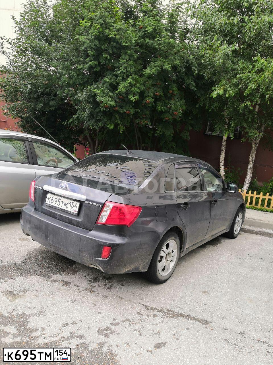 Фото автомобиля SUBARU IMPREZA, 2008 — госномер К695ТМ154. Цвет: СЕРЫЙ