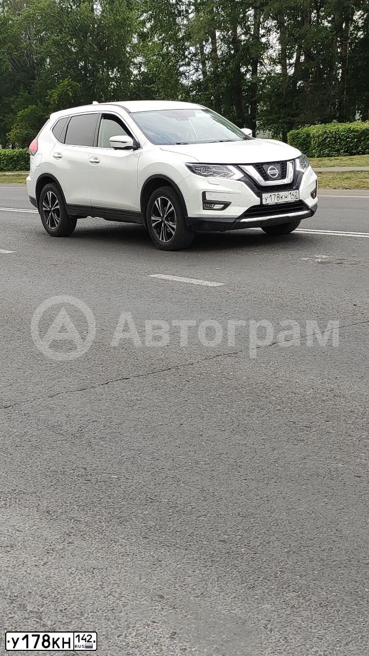 Фото автомобиля NISSAN X-TRAIL, 2019 — госномер У763ОВ142. Цвет: Белый