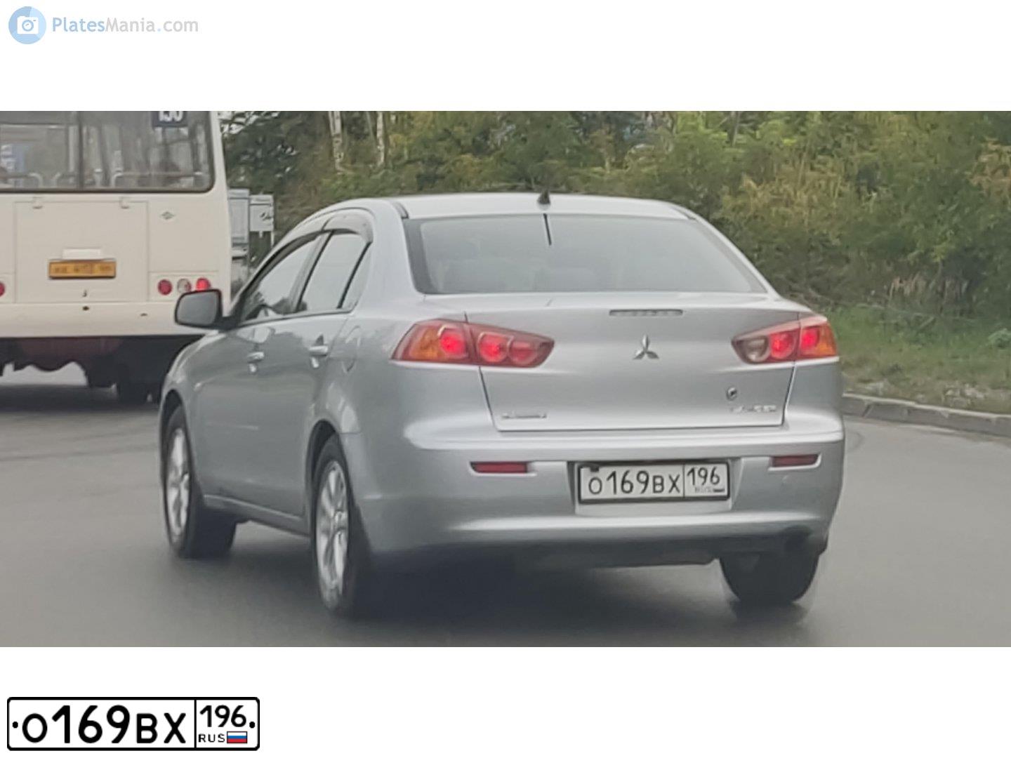 Фото автомобиля MITSUBISHI LANCER, 2008 — госномер О169ВХ196. Цвет: СЕРЕБРИСТЫЙ
