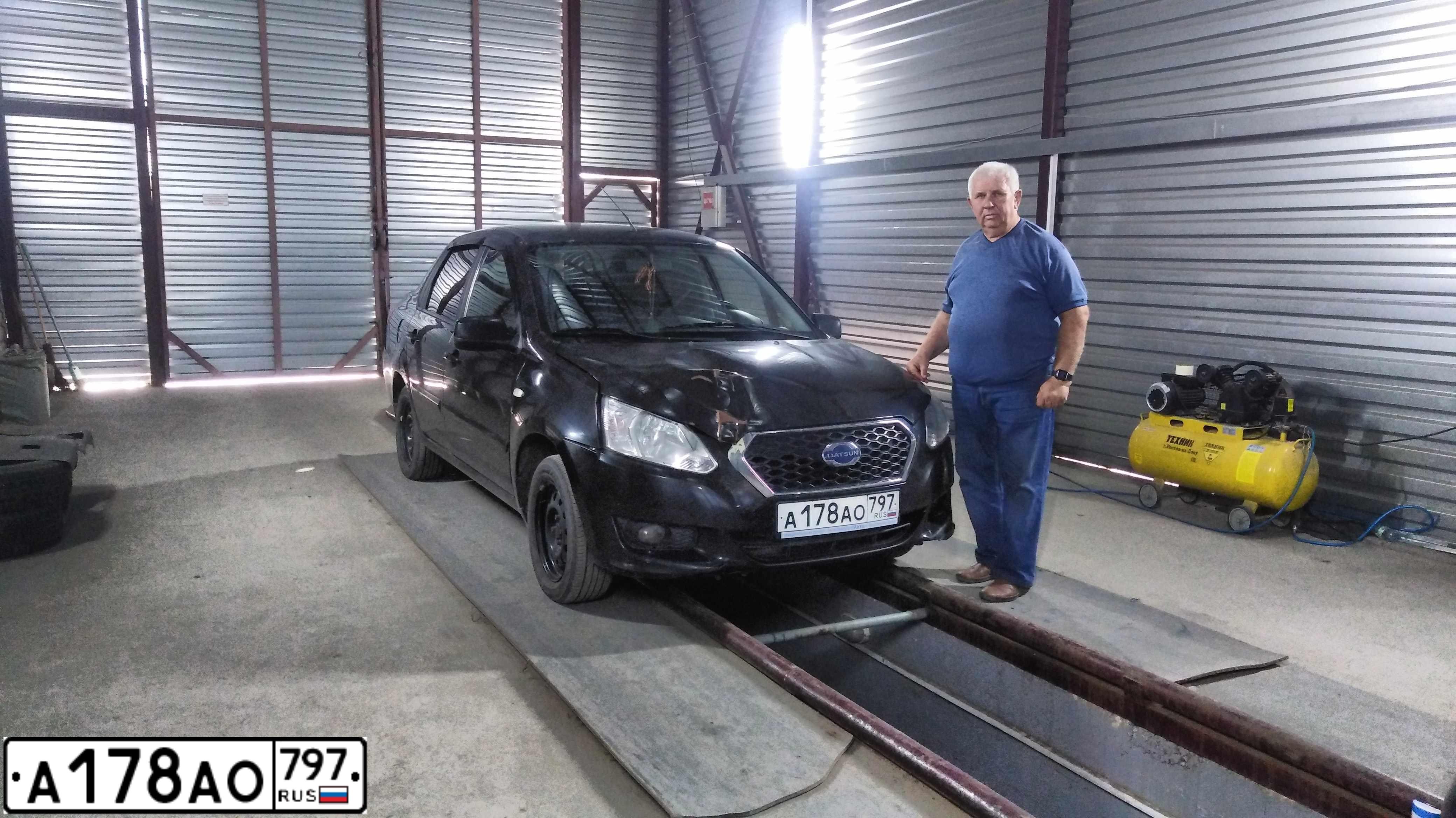 Фото автомобиля DATSUN ON-DO, 2014 — госномер А178АО797. Цвет: ЧЕРНЫЙ
