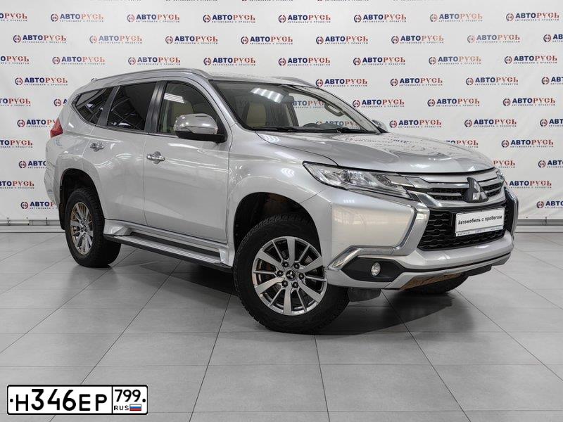 Фото автомобиля MITSUBISHI PAJERO SPORT, 2017 — госномер Н346ЕР799. Цвет: СЕРЕБРИСТЫЙ