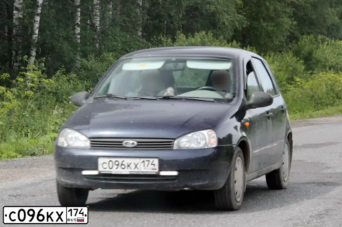 Фото автомобиля LADA 1119 KALINA, 2009 — госномер М442ВС774. Цвет: Темно-синий