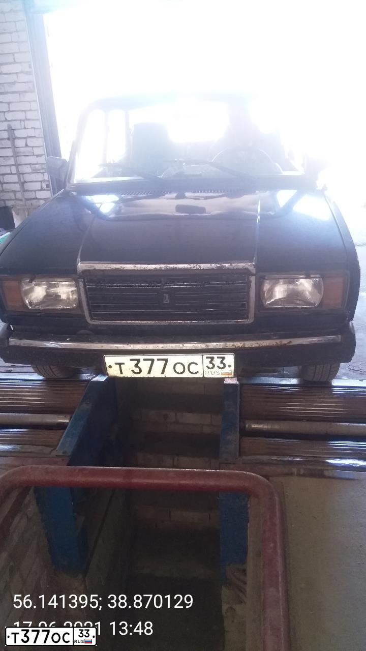 Фото автомобиля LADA 2107, 2002 — госномер Т377ОС33. Цвет: СИНЕ-ЗЕЛЕНЫЙ