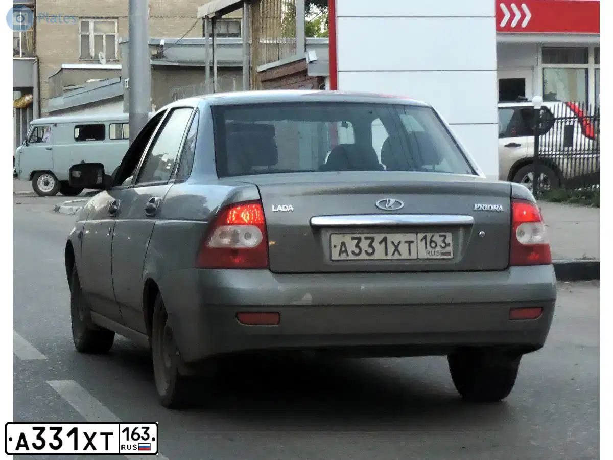 Фото автомобиля LADA 2170 PRIORA, 2007 — госномер А331ХТ163. Цвет: СЕРЕБРИСТО-СЕРО-ЗЕЛЕНЫЙ