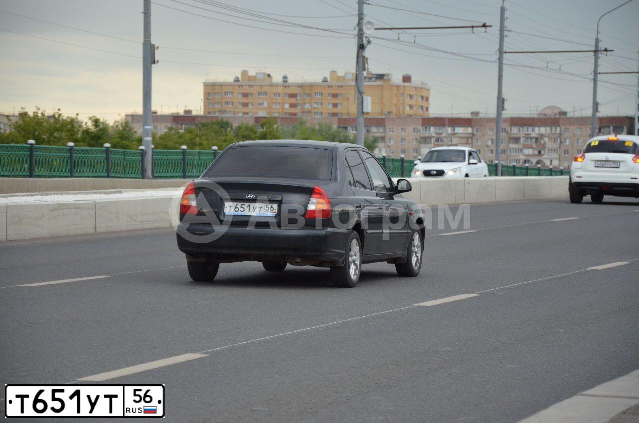 Фото автомобиля TAGAZ ACCENT, 2006 — госномер Т651УТ56. Цвет: ЧЕРНЫЙ