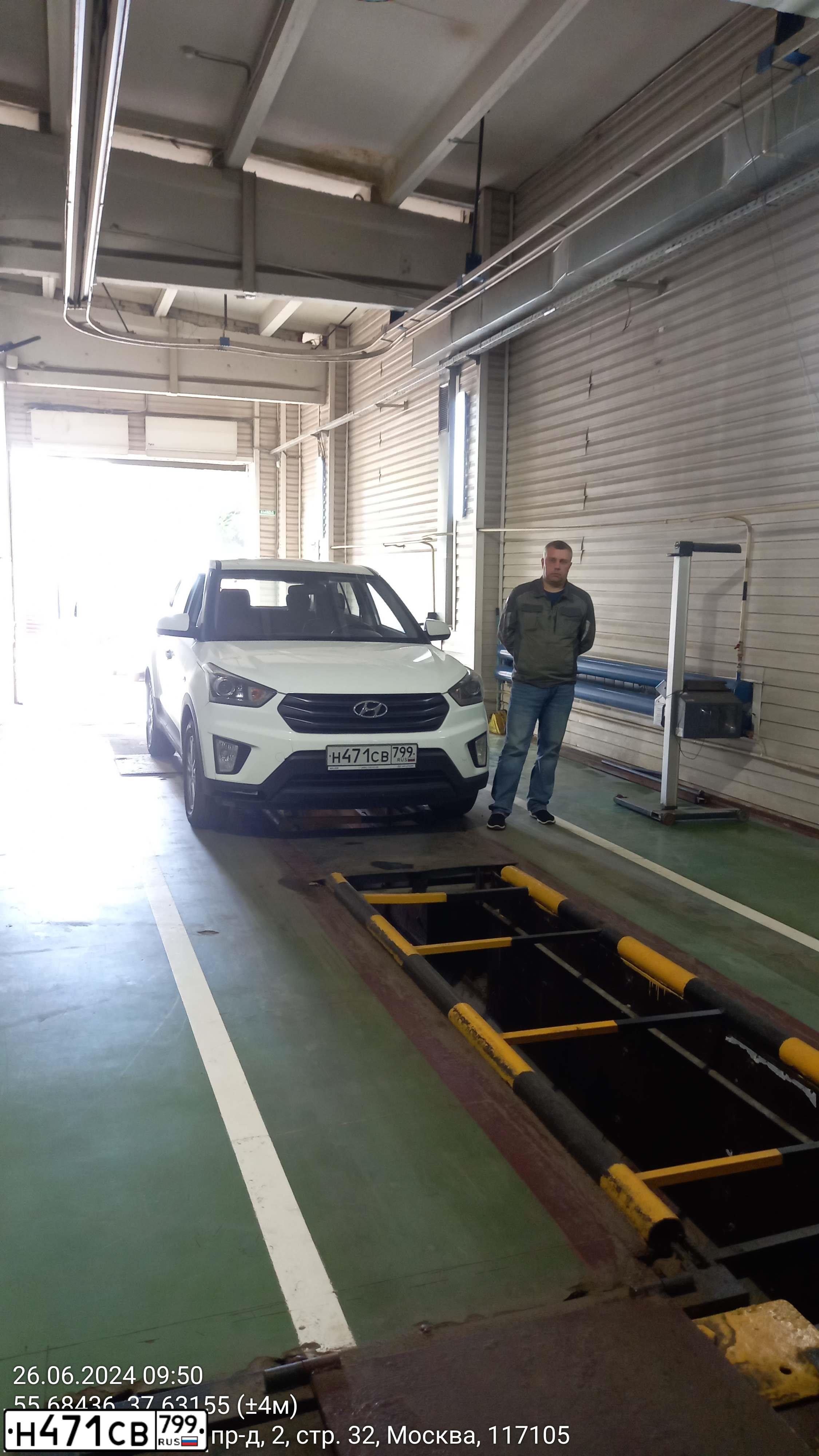 Фото автомобиля HYUNDAI CRETA, 2019 — госномер Н471СВ799. Цвет: Белый