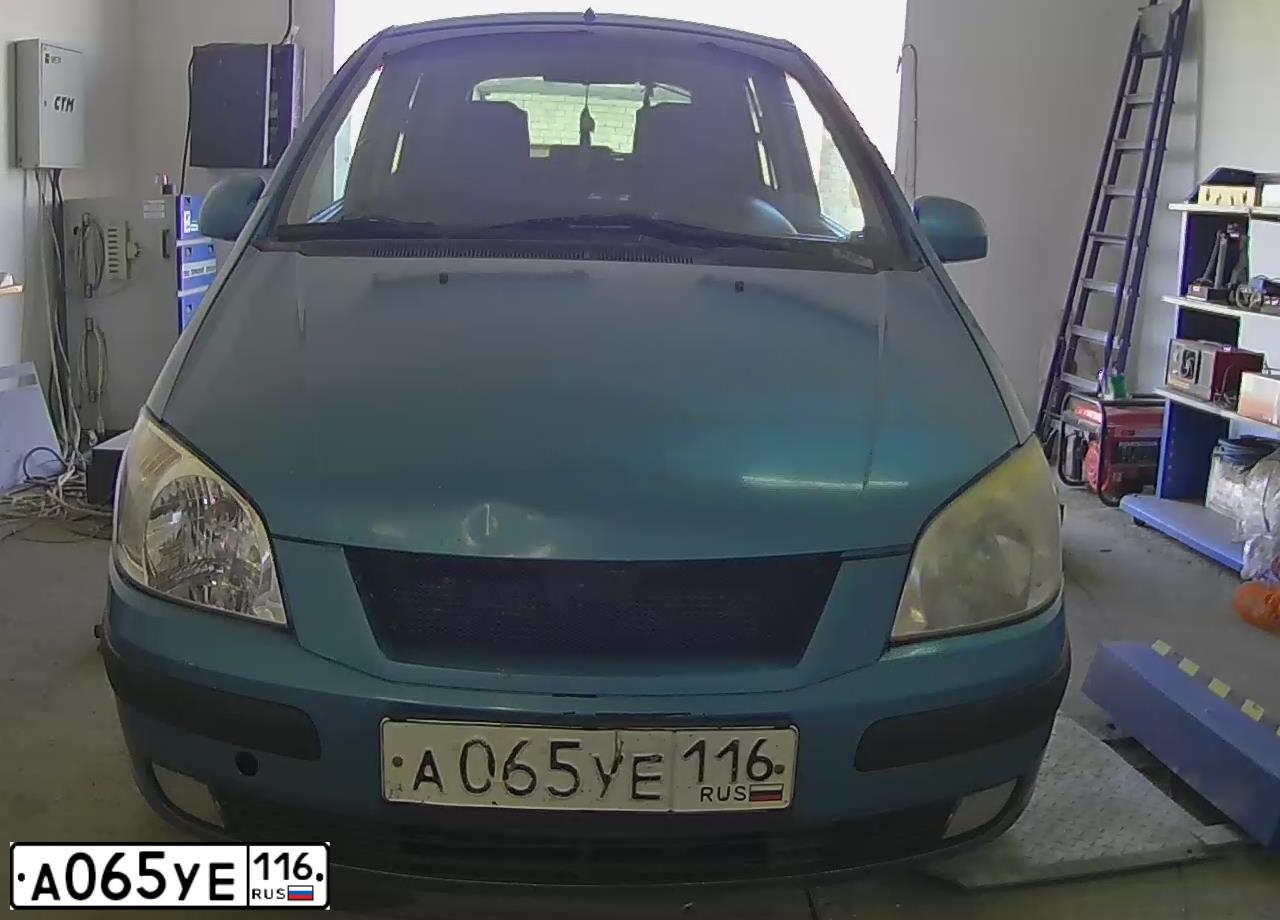 Фото автомобиля HYUNDAI GETZ, 2004 — госномер А065УЕ116. Цвет: ГОЛУБОЙ