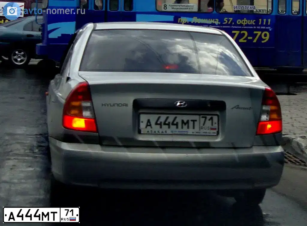 Фото автомобиля TAGAZ ACCENT, 2008 — госномер Р925ОЕ71. Цвет: Серебристый