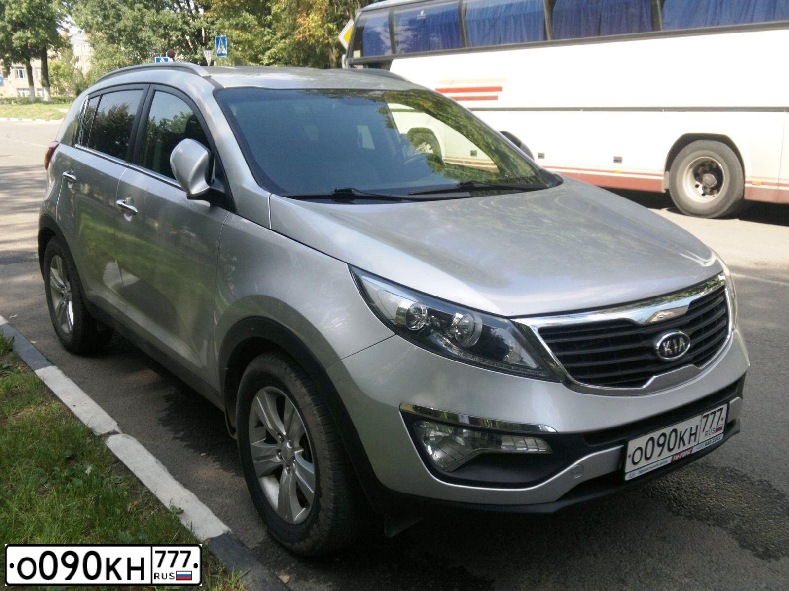 Фото автомобиля KIA SPORTAGE, 2011 — госномер В213ВО180. Цвет: Серебристый