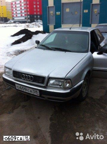 Фото автомобиля AUDI 80, 1991 — госномер Р412РН58. Цвет: СЕРЕБРИСТЫЙ