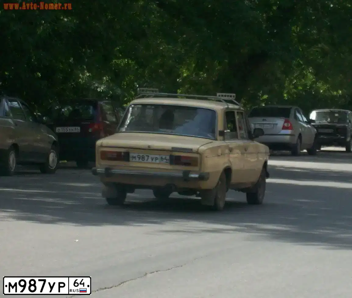 Фото автомобиля LADA 2106, 1988 — госномер М987УР64. Цвет: СВЕТЛО ЖЕЛТЫЙ