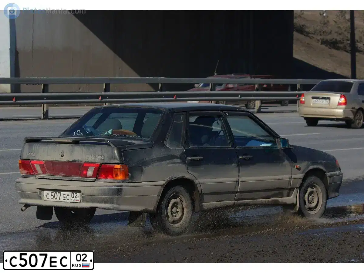 Фото автомобиля LADA 2115 SAMARA, 2006 — госномер С507ЕС02. Цвет: ЗОЛОТИСТО ТЕМНО-ЗЕЛЕНЫЙ