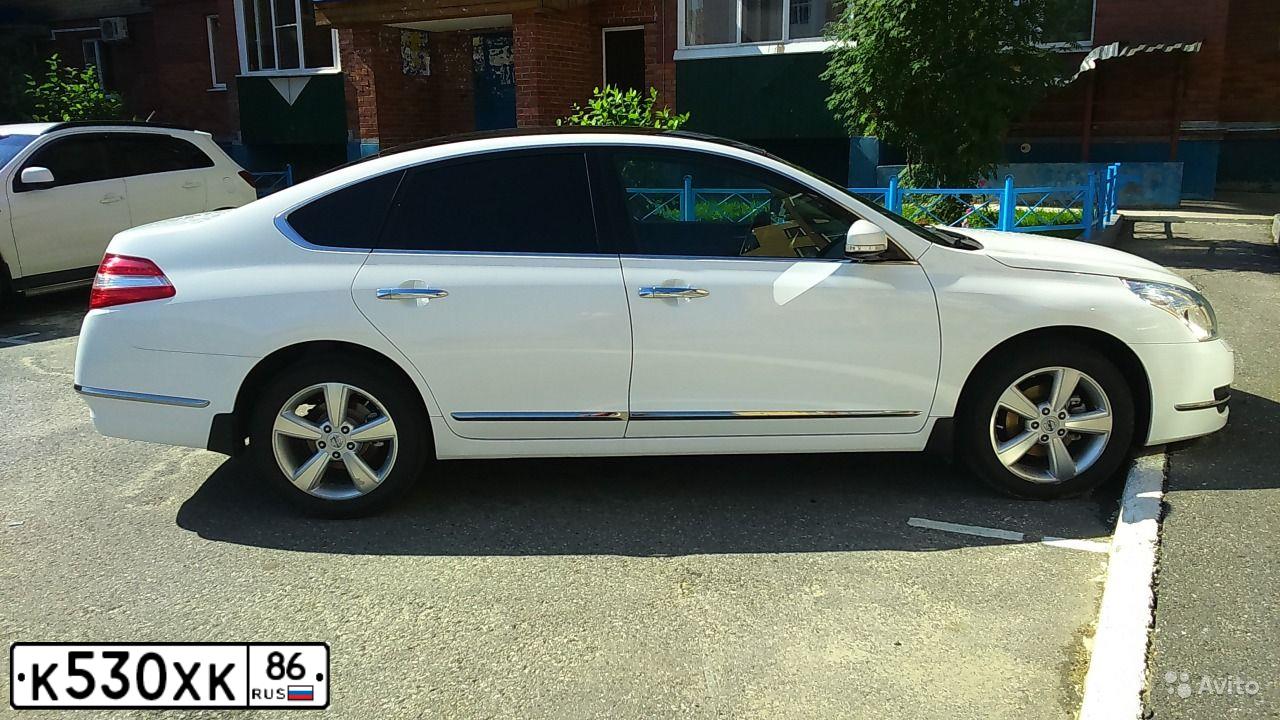 Фото автомобиля NISSAN TEANA, 2010 — госномер А982ВС122. Цвет: Белый