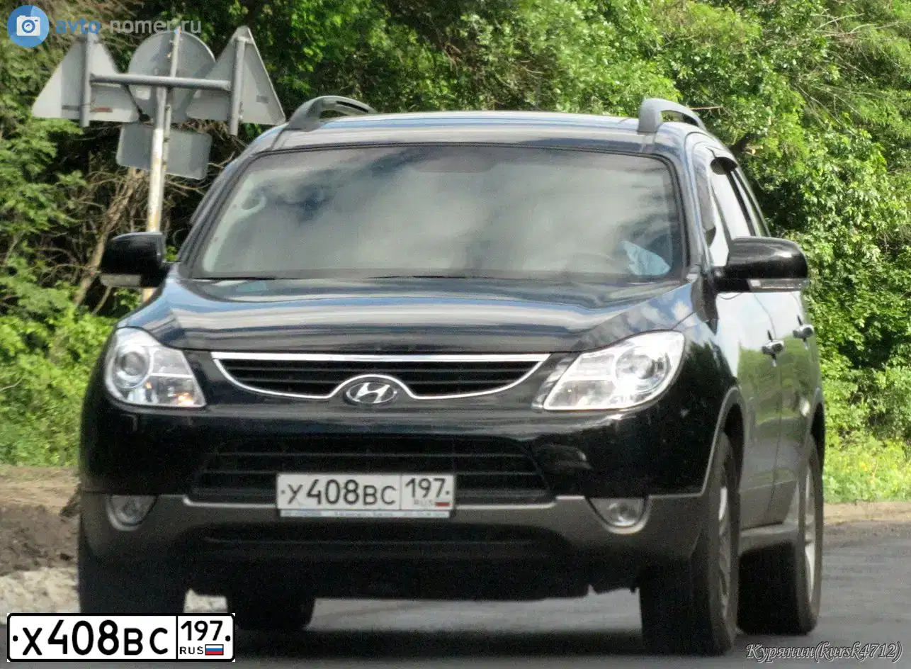 Фото автомобиля HYUNDAI IX55, 2010 — госномер Х408ВС197. Цвет: ЧЕРНЫЙ