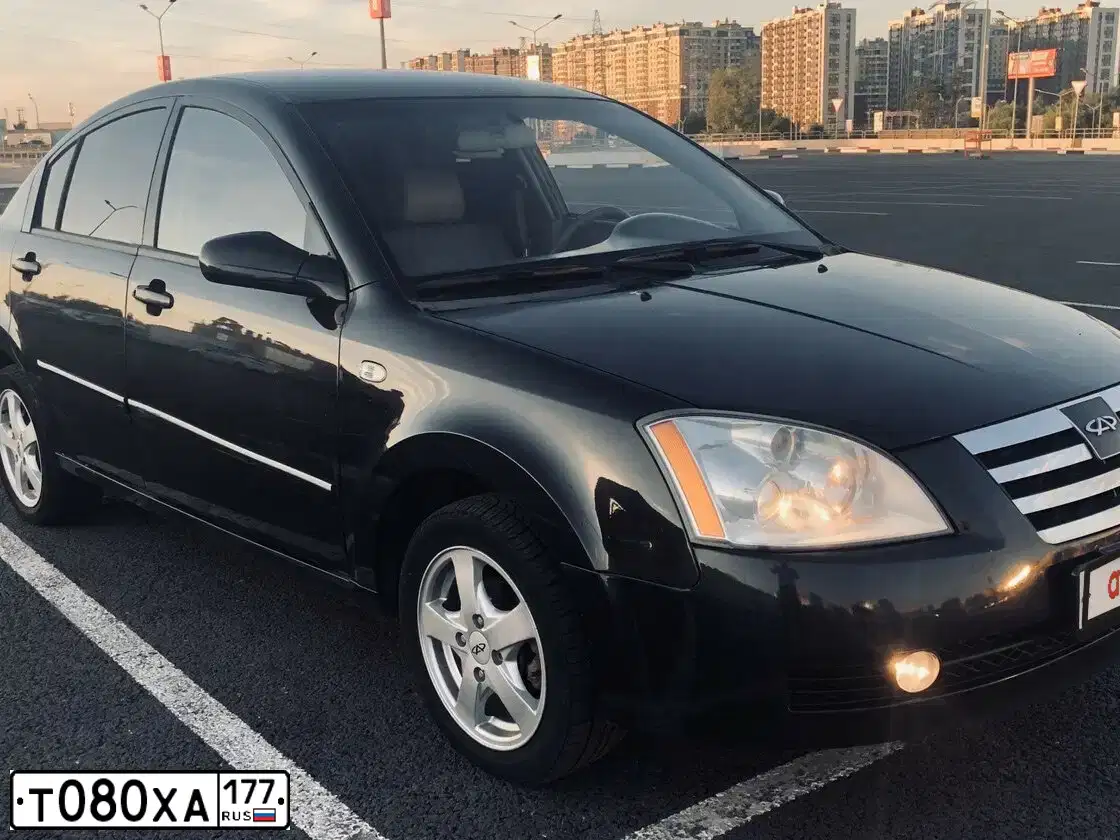 Фото автомобиля CHERY Y FORA A21, 2007 — госномер Т080ХА177. Цвет: ЧЕРНЫЙ