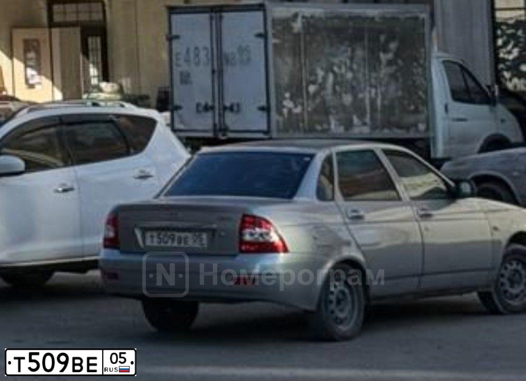 Фото автомобиля LADA 2170 PRIORA, 2007 — госномер Т509ВЕ05. Цвет: СЕРЕБРИСТО-ГОЛУБОЙ