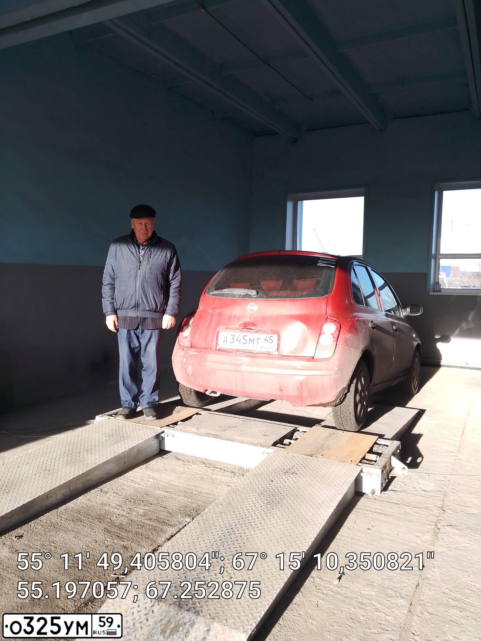 Фото автомобиля NISSAN MICRA, 2005 — госномер А345МТ45. Цвет: Красный