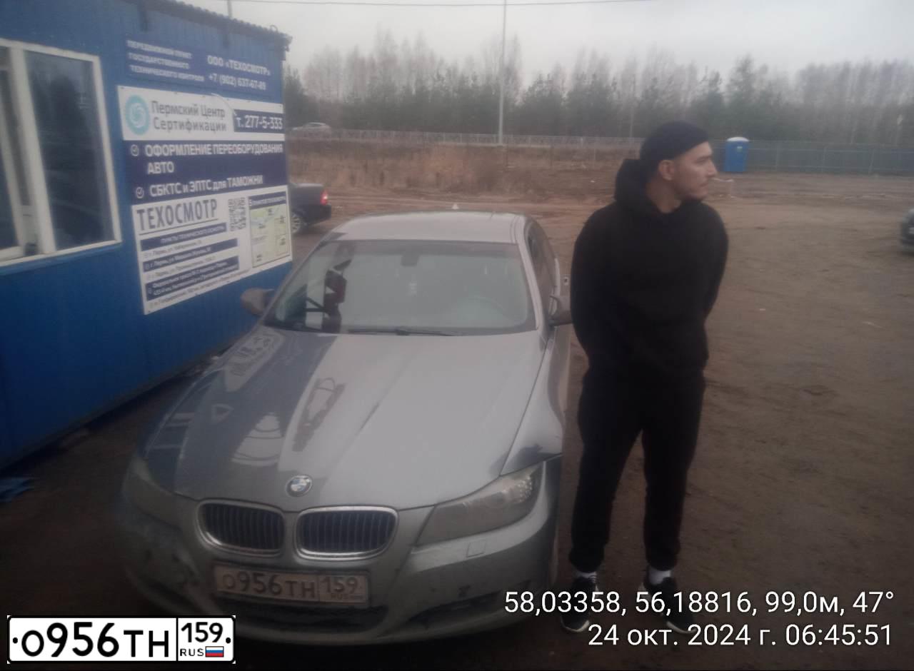 Фото автомобиля BMW SERIE 3, 2009 — госномер В808ЕВ716. Цвет: СЕРЫЙ
