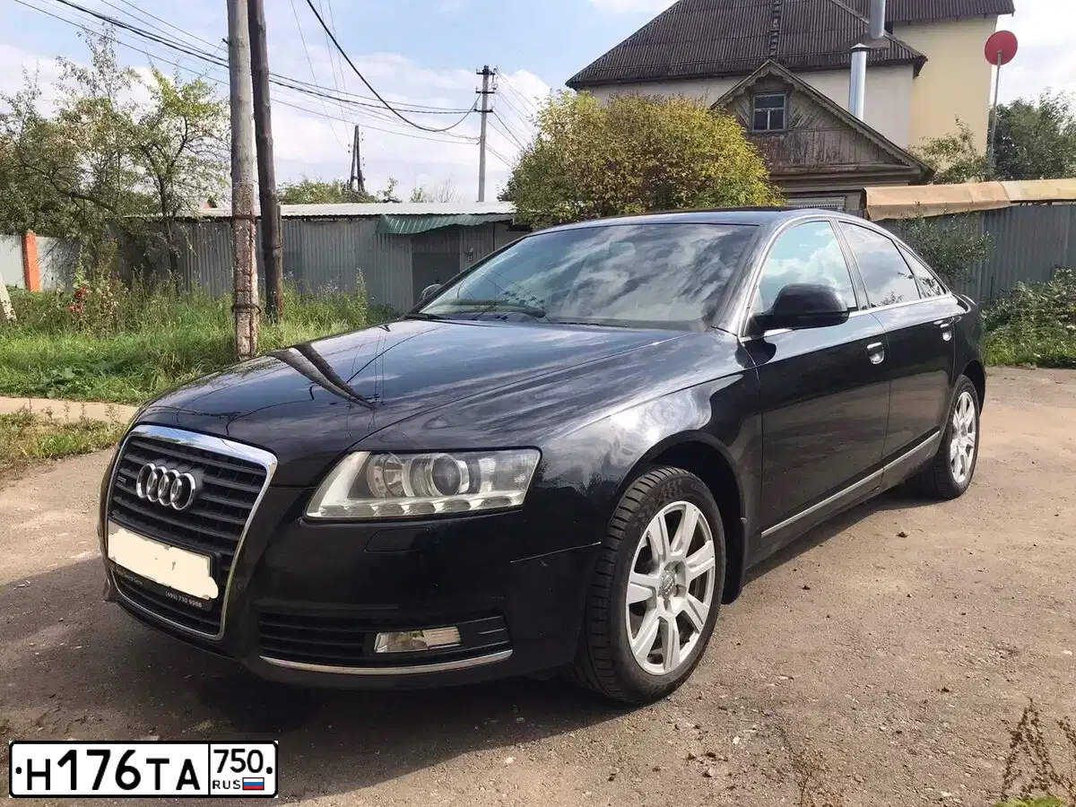Фото автомобиля AUDI A6, 2010 — госномер Н176ТА750. Цвет: ЧЕРНЫЙ