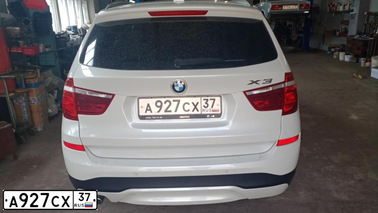 Фото автомобиля BMW X3, 2015 — госномер К919РЕ152. Цвет: БЕЛЫЙ МЕТАЛЛИК