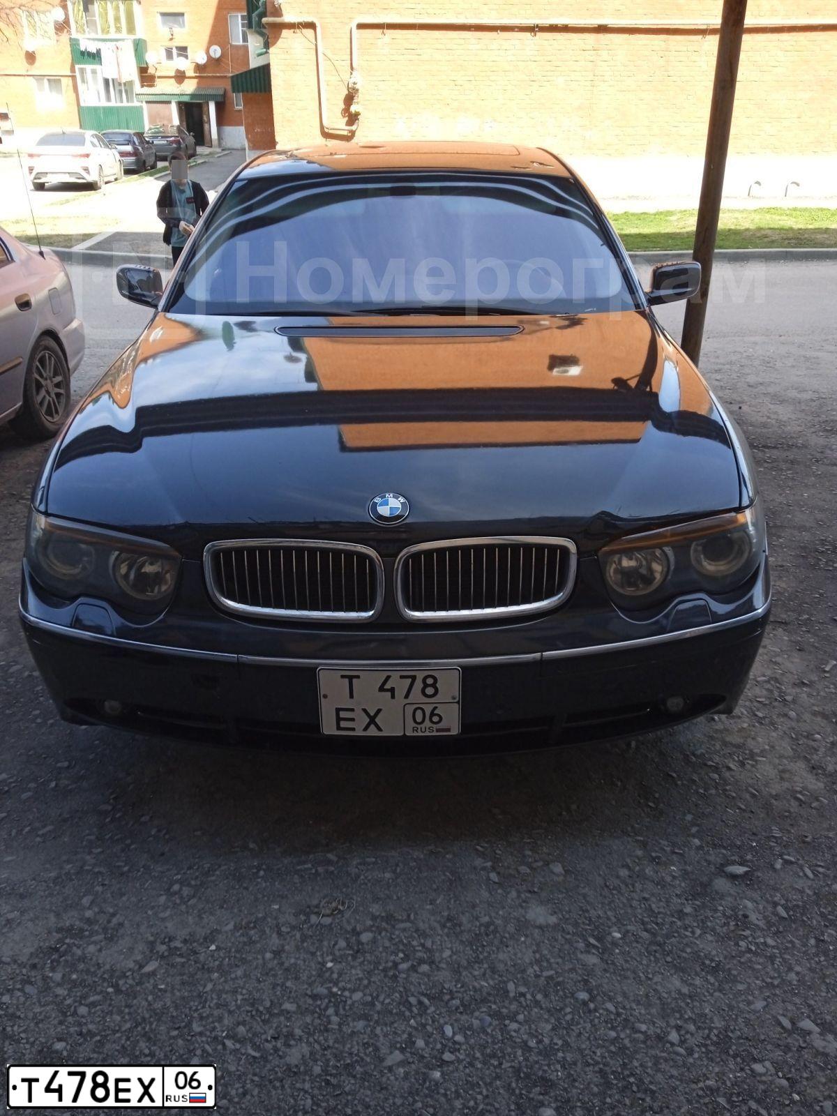 Фото автомобиля BMW SERIE 7, 2001 — госномер С847ХТ05. Цвет: ЧЕРНЫЙ