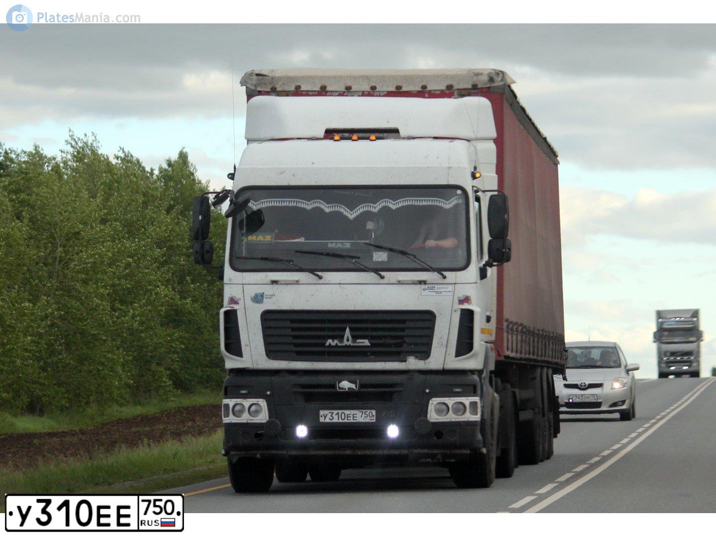 Фото автомобиля MAZ 5440 /4X2/, 2012 — госномер У310ЕЕ750. Цвет: Белый