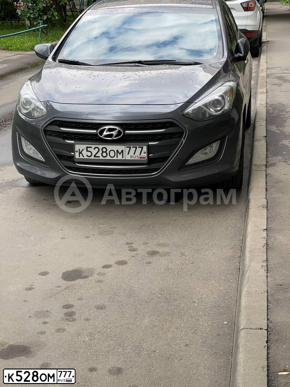 Фото автомобиля HYUNDAI I30, 2015 — госномер К528ОМ777. Цвет: СЕРЫЙ