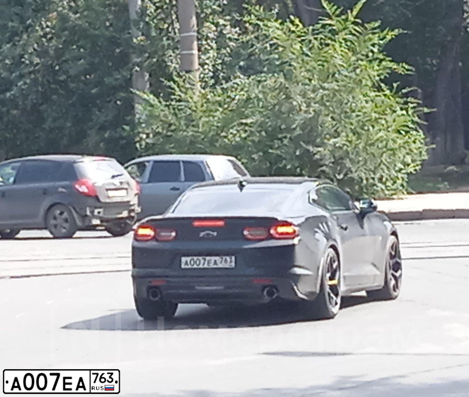 Фото автомобиля CHEVROLET CAMARO, 2019 — госномер Х795ОВ763. Цвет: ЧЕРНЫЙ