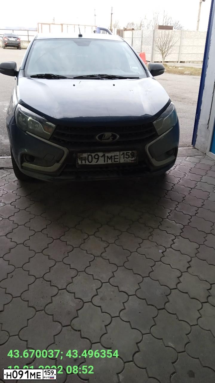 Фото автомобиля LADA VESTA, 2017 — госномер М620КУ07. Цвет: Темно-синий
