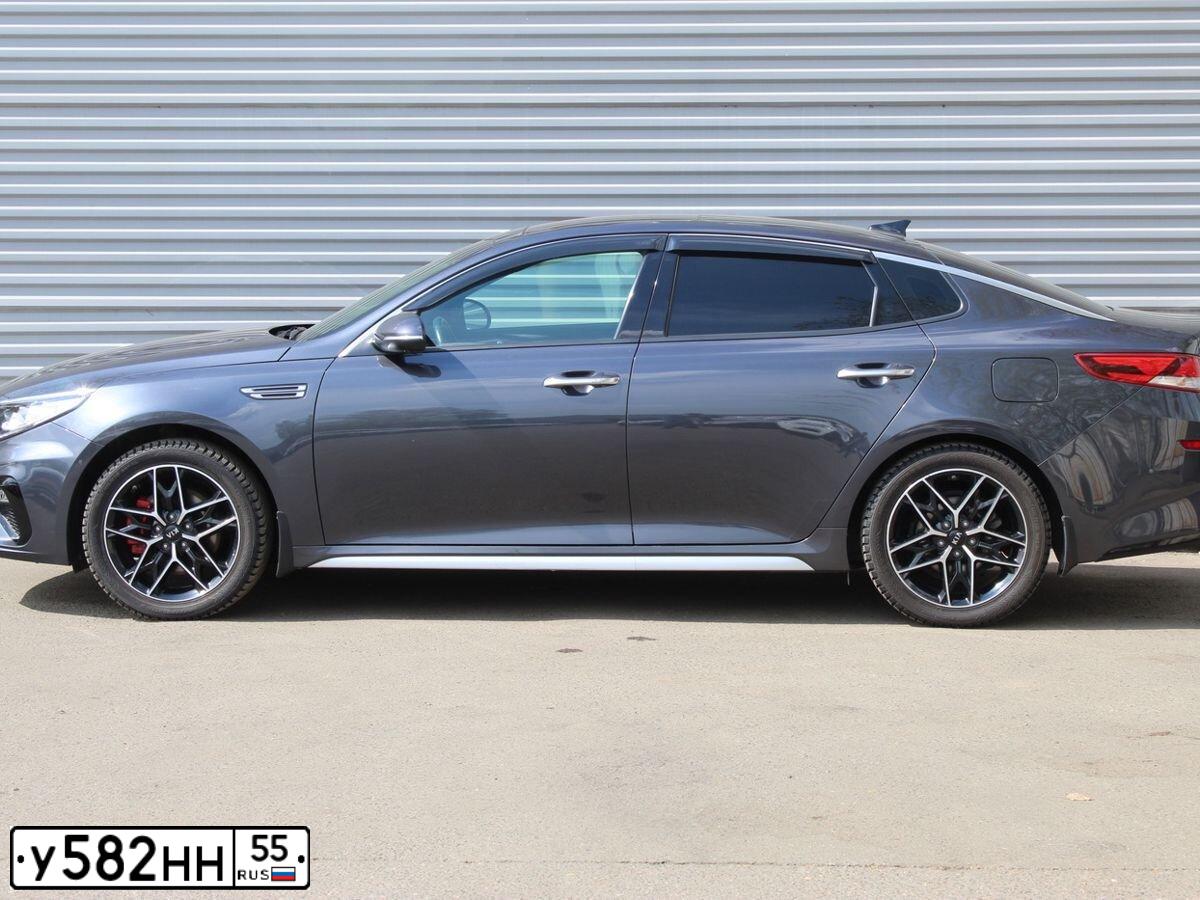 Фото автомобиля KIA OPTIMA, 2019 — госномер А671ВМ977. Цвет: СЕРЫЙ