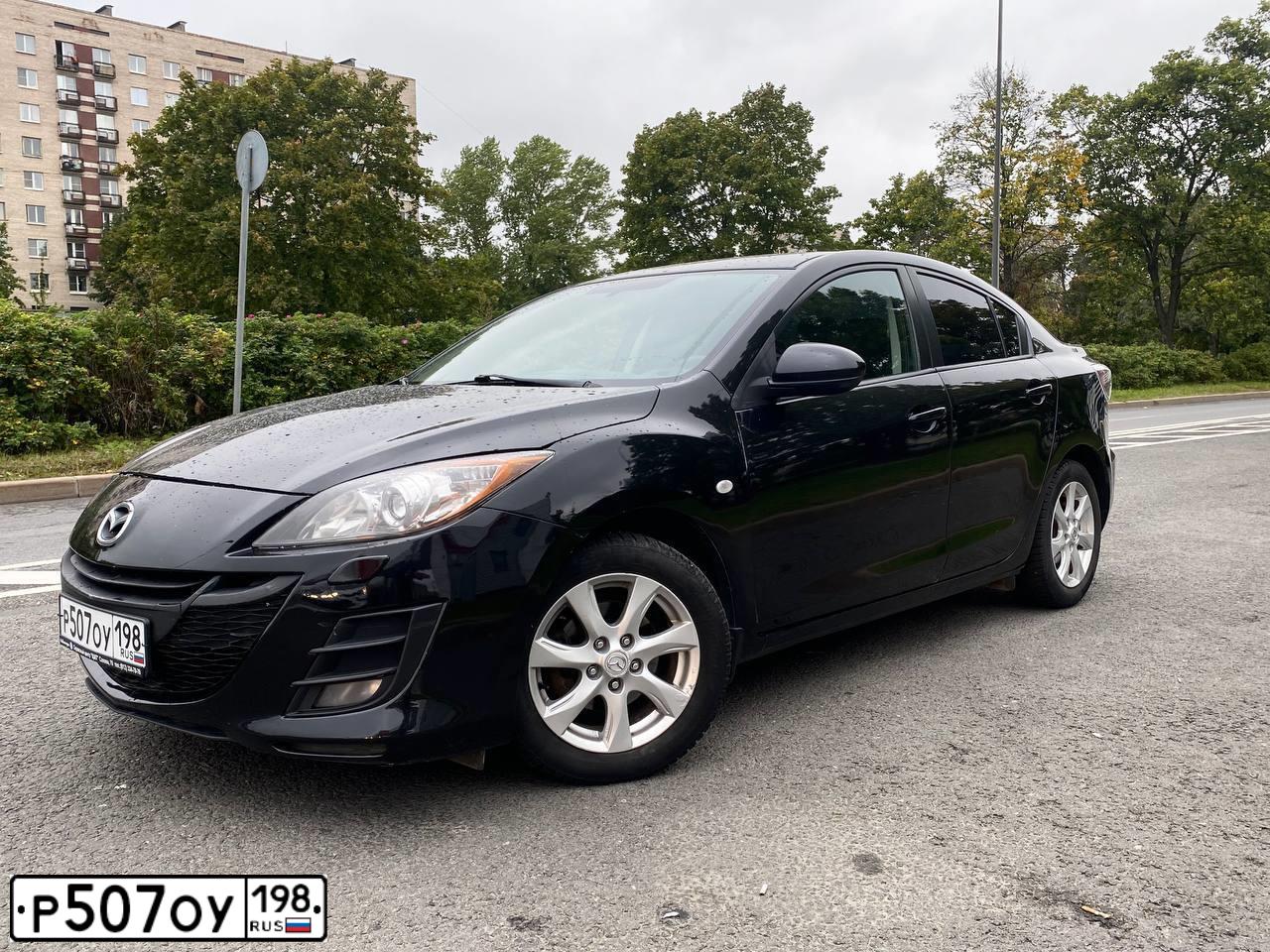 Фото автомобиля MAZDA 3, 2010 — госномер Х740ТК33. Цвет: ЧЕРНЫЙ