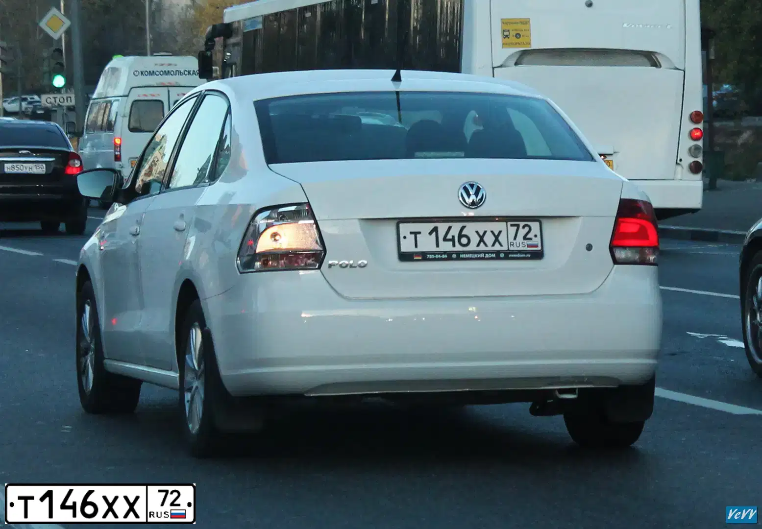 Фото автомобиля VOLKSWAGEN POLO, 2013 — госномер А459СО172. Цвет: Белый