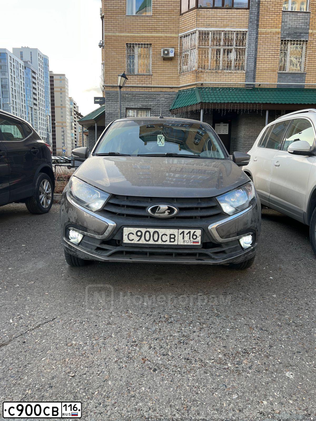 Фото автомобиля LADA 2190 GRANTA, 2013 — госномер С900СВ116. Цвет: синий