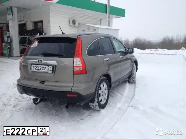Фото автомобиля HONDA CR-V, 2008 — госномер Е222СР21. Цвет: СЕРЫЙ