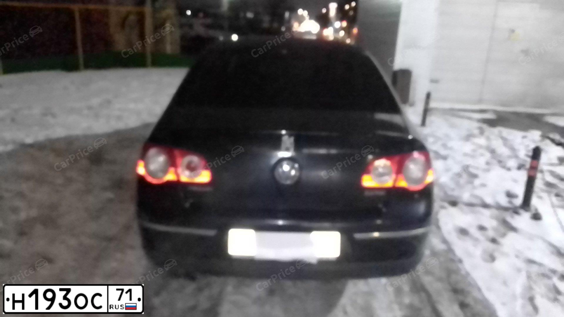 Фото автомобиля VOLKSWAGEN PASSAT, 2007 — госномер Н193ОС71. Цвет: ЧЕРНЫЙ