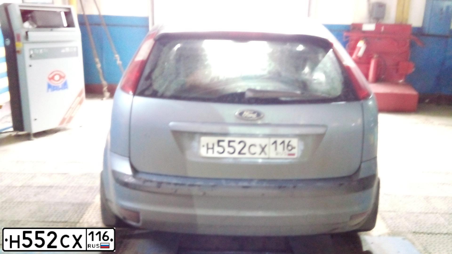 Фото автомобиля FORD FOCUS, 2006 — госномер Н552СХ116. Цвет: СВЕТЛО-СЕРО-ГОЛУБОЙ