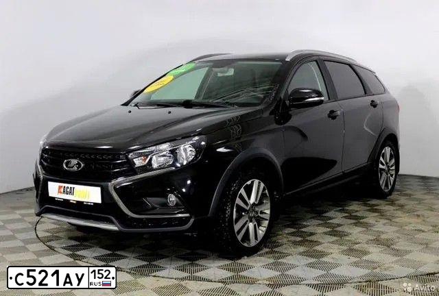 Фото автомобиля LADA VESTA, 2019 — госномер Х085СВ152. Цвет: ЧЕРНЫЙ