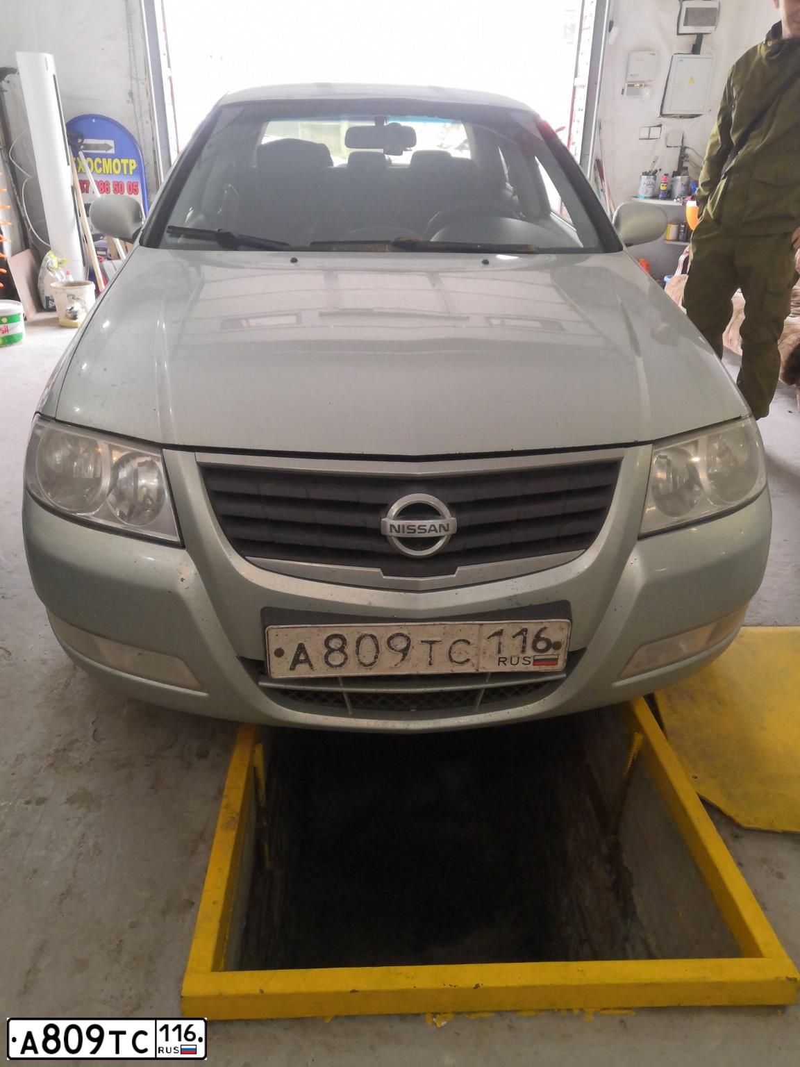 Фото автомобиля NISSAN ALMERA, 2007 — госномер А809ТС116. Цвет: СЕРЕБРИСТЫЙ