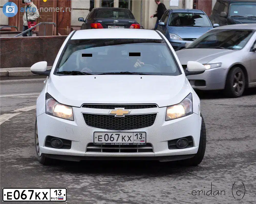 Фото автомобиля CHEVROLET CRUZE, 2010 — госномер К897ХС763. Цвет: Белый